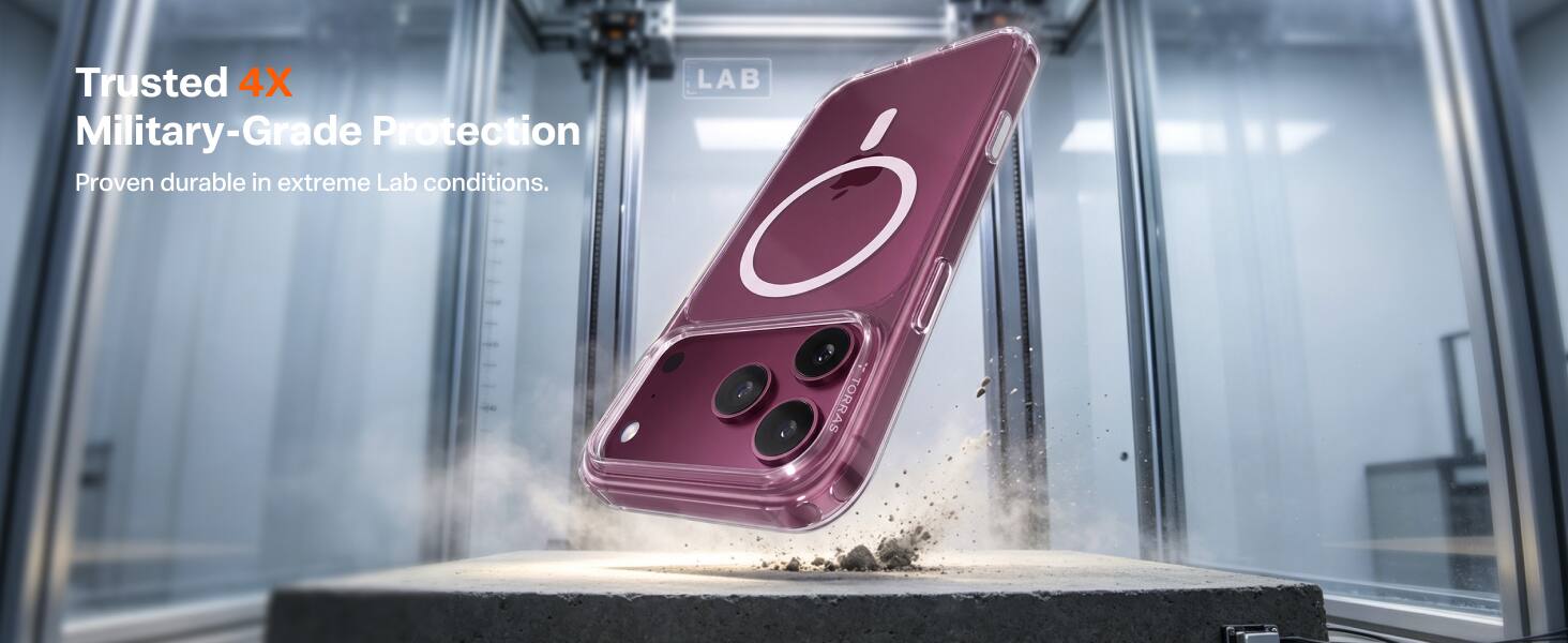 Trusted 4X Military-Grade Protection  
Proven durable in extreme Lab conditions.