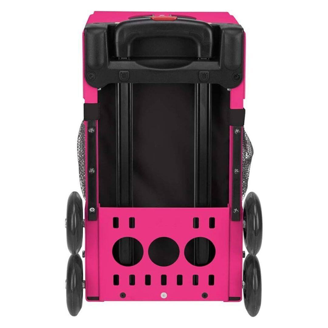 Left. Zuca - ZUCA Stealth Insert Bag and Neon Pink Frame with Flashing Wheels - Two-Tone.