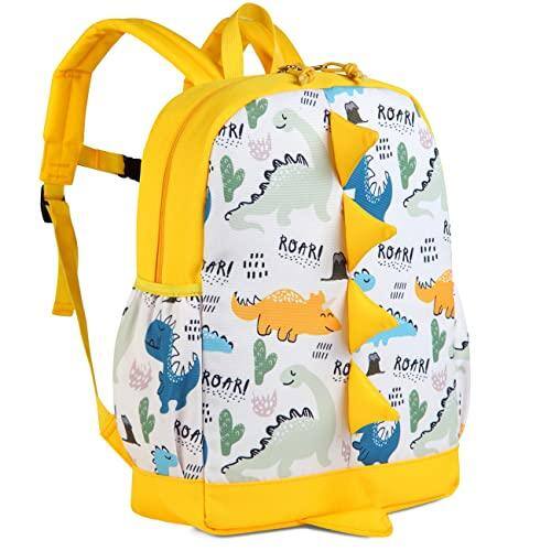 Cozy Serene - Dinosaur Backpack Cute Little Schoolbag Bookbag W Chest Strap - Yellow Dino