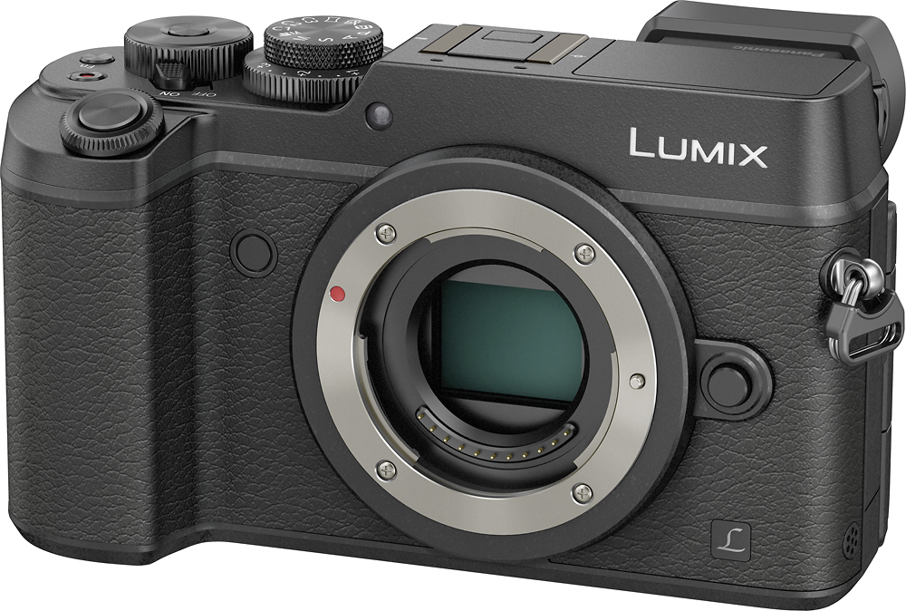 Left View: Panasonic - LUMIX GX8 Mirrorless 4K Photo Digital Camera (Body Only) - Black