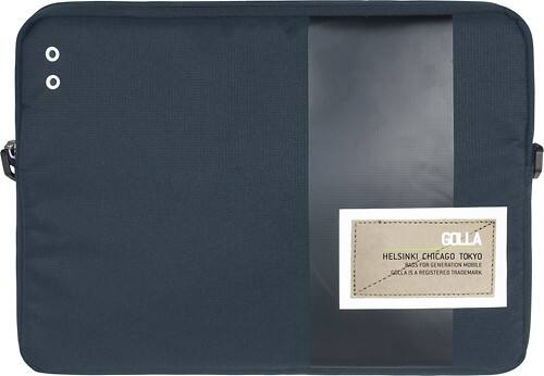 Front Standard. Golla - Detroit Sling Laptop Sleeve - Dark Blue.