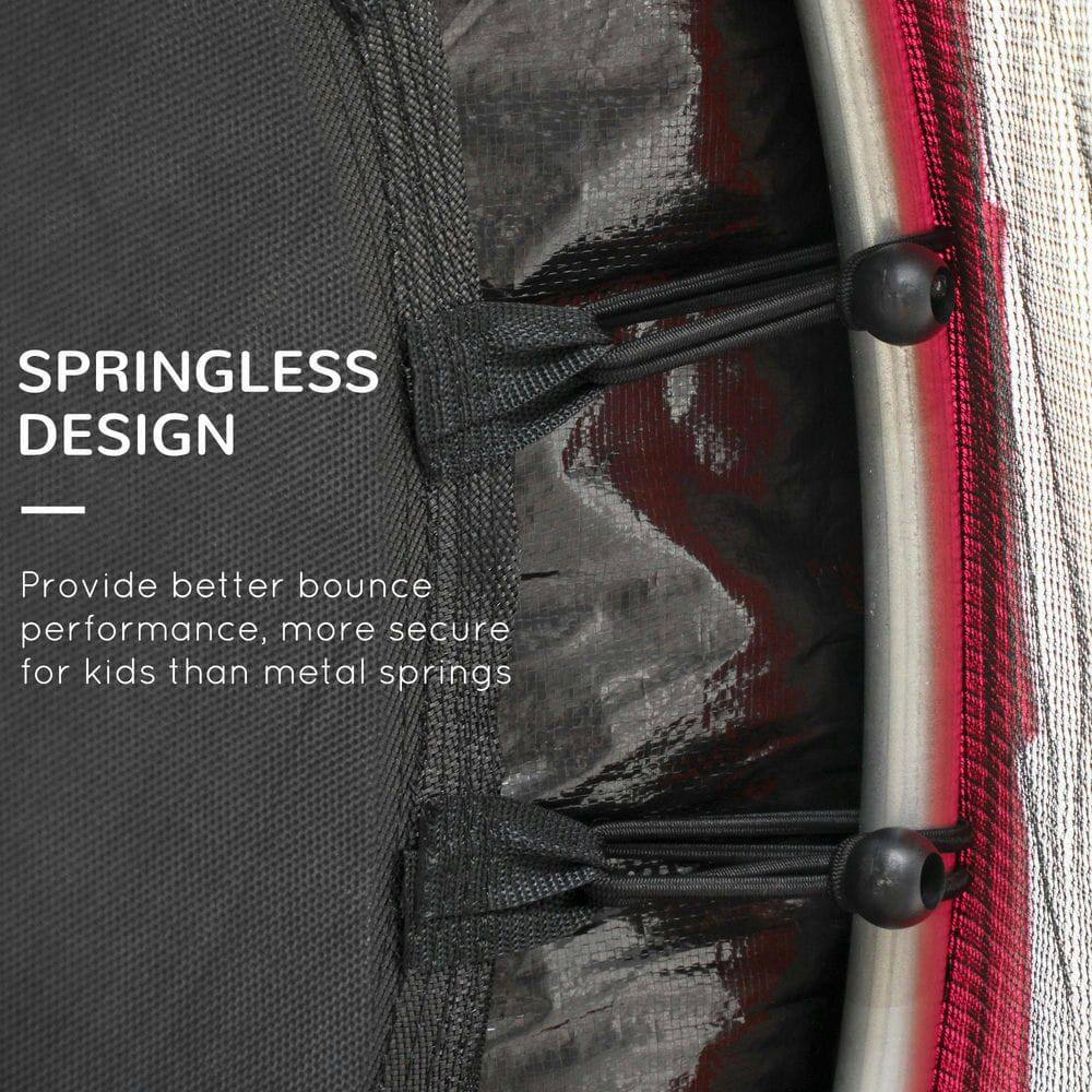 SPRINGLESS DESIGN

Provide better bounce performance, more secure for kids than metal springs