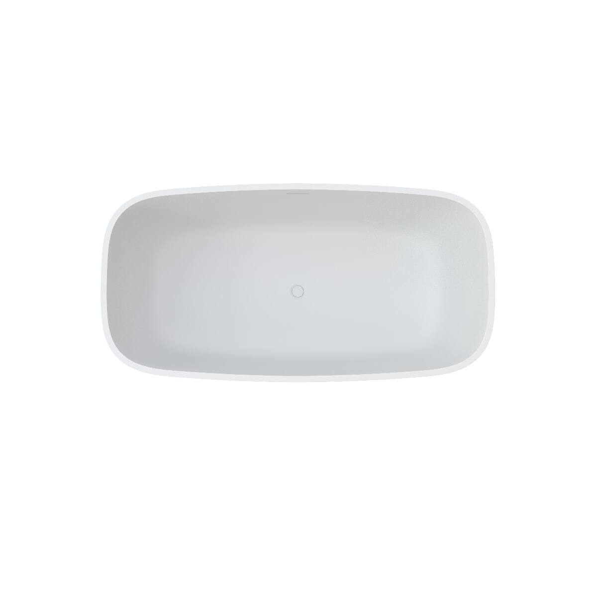 Loheer 59 Solid Surface Freestanding Soaking Bathtub for One Person ...