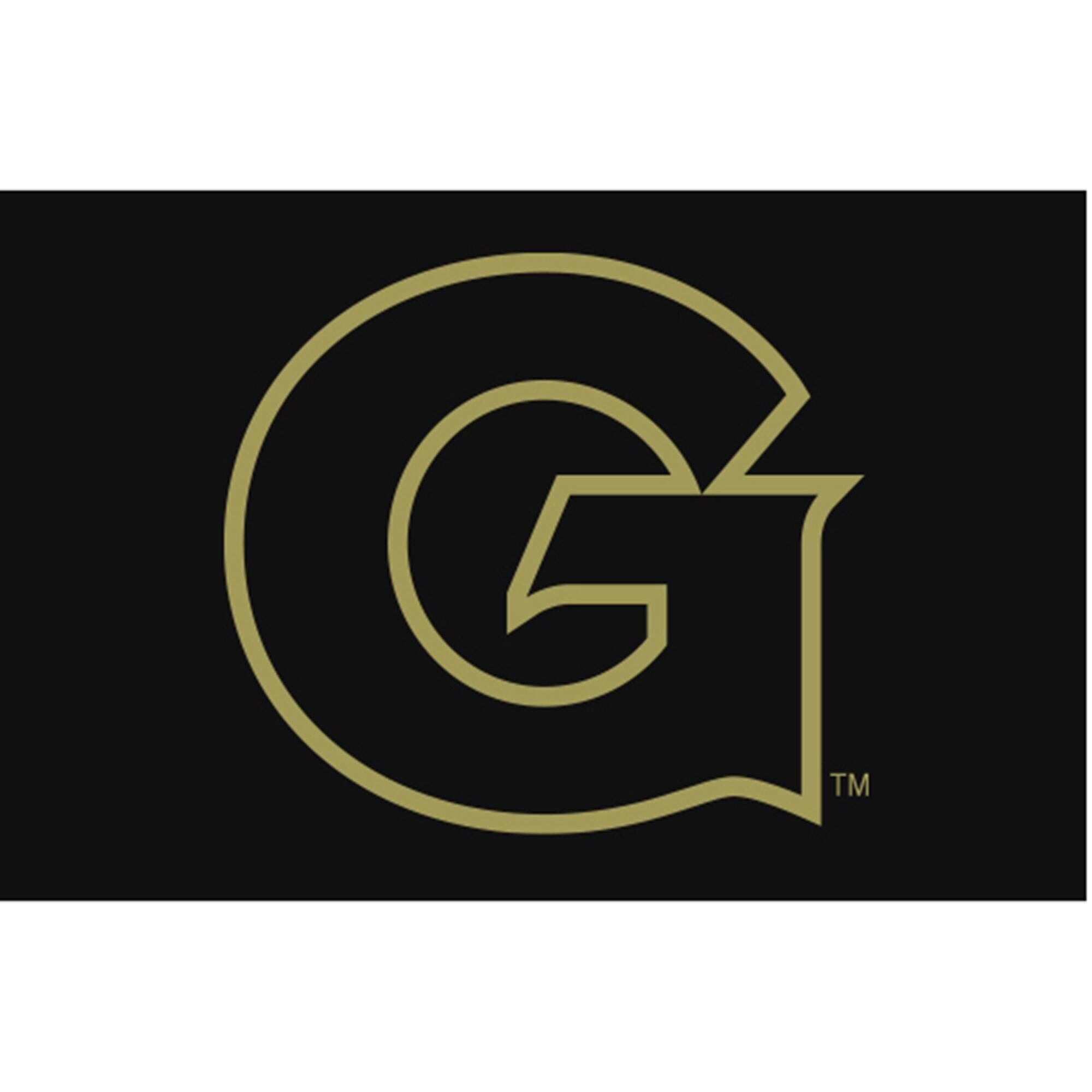 Alt View 1. Jardine - Black Georgetown Hoyas Captain's Chair with Cherry Arms - Black.