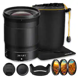 Nikon - NIKKOR Z 24mm f/1.8 S Wide-Angle Prime Lens Bundle