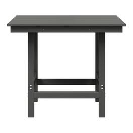 WestinTrends - Ashore Outdoor HDPE 36" Square Patio Dining Table with Umbrella Hole - Gray