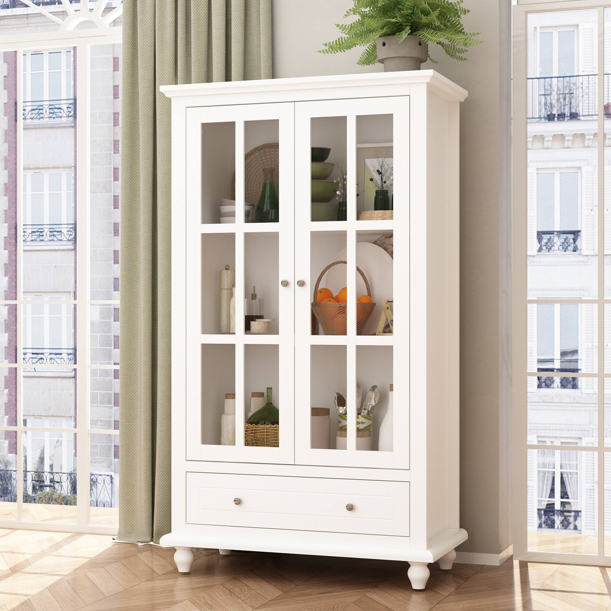 Alt View 5. Famapy - Famapy Display Cabinet Buffet Showcase & Organize in Style Credenzas - White.
