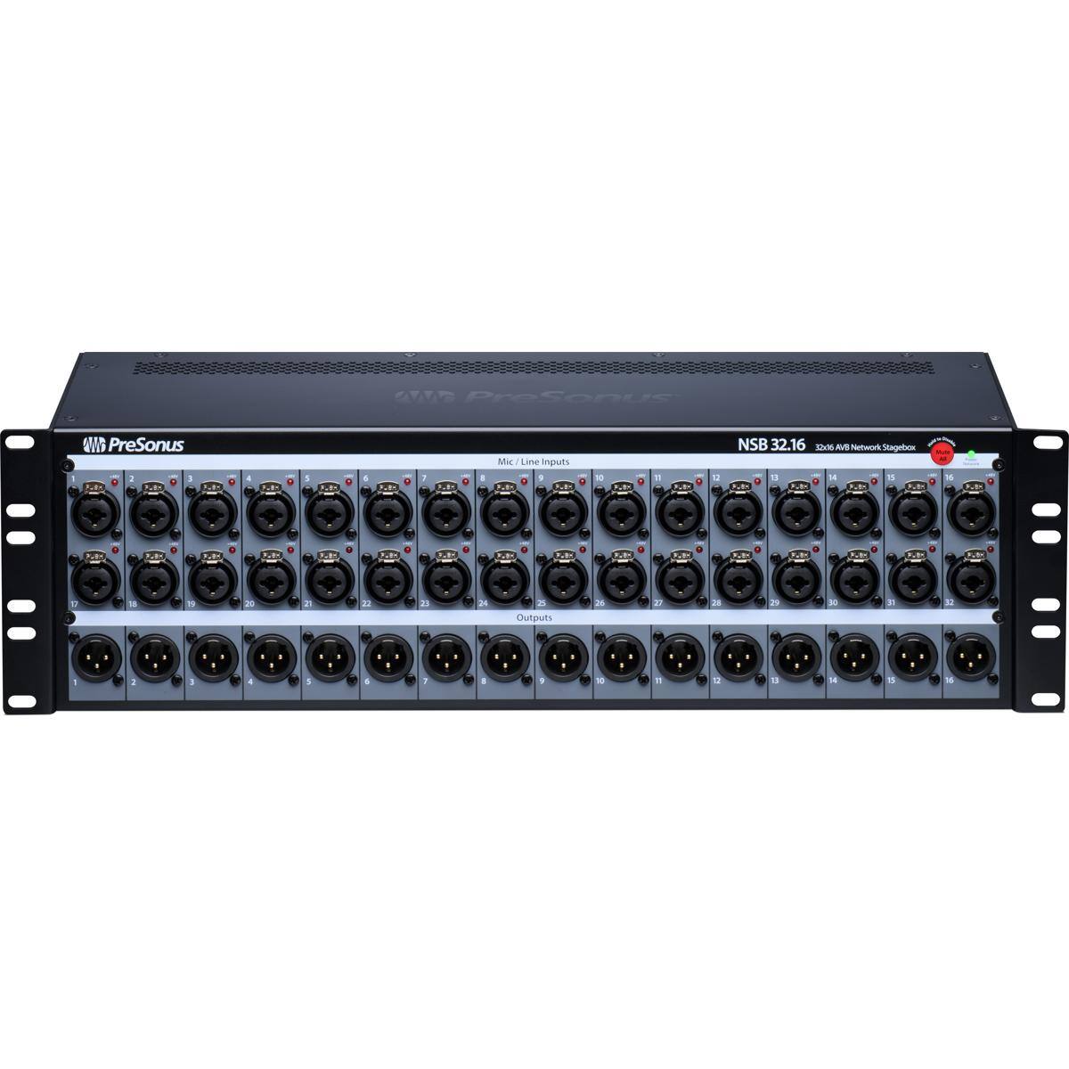 4Mc PreSonus  
AND PreSonus  
LEC  
M  
,  
6  
OF  
Mic Line Inputs .  
g , Mr  
or  
F.B.  

12  
NSB 32.16 32x06 AVB Network Stagebox  
13 4 15 e 1 P.Br P.E.  

M  
,  
.  
UP  

ALE  
PM  
-  
R.B  
,  
1.20  
,  
For  

FB  
19  
20  
22  
25  
24  
Outputs  
28  
30  
32  
:  
$  
i  
...  
I  
1  
8  
I  
10  
14  
13  
4  
15  
14