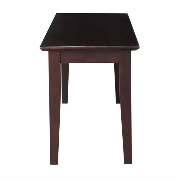 Left. SlickBlue - Solid Wood Entryway Bench for Home or Hallway - Java Brown.