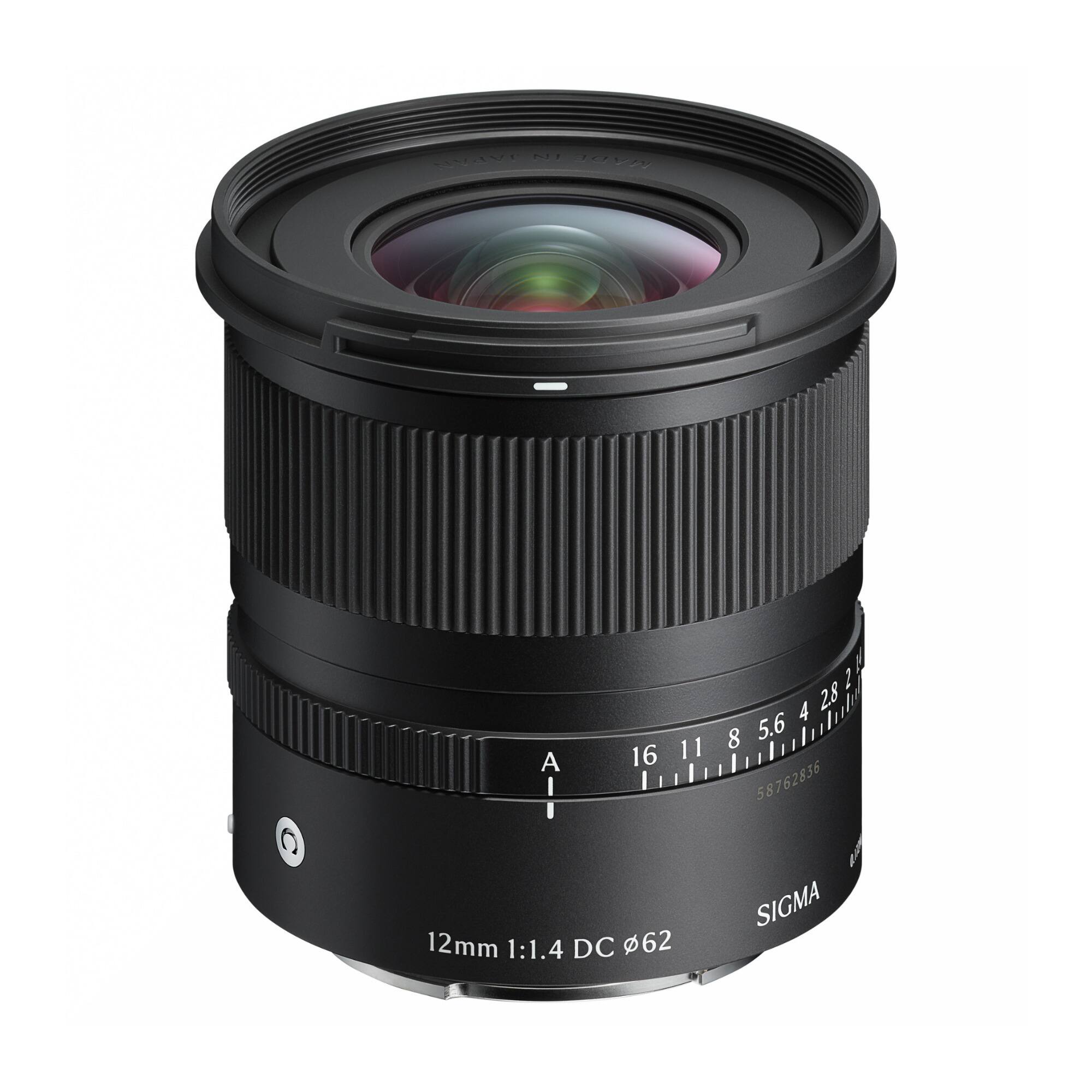 12mm 1:1.4 DC φ62  
SIGMA  
A 16 11 8 5.6 4 2.8  
58762836