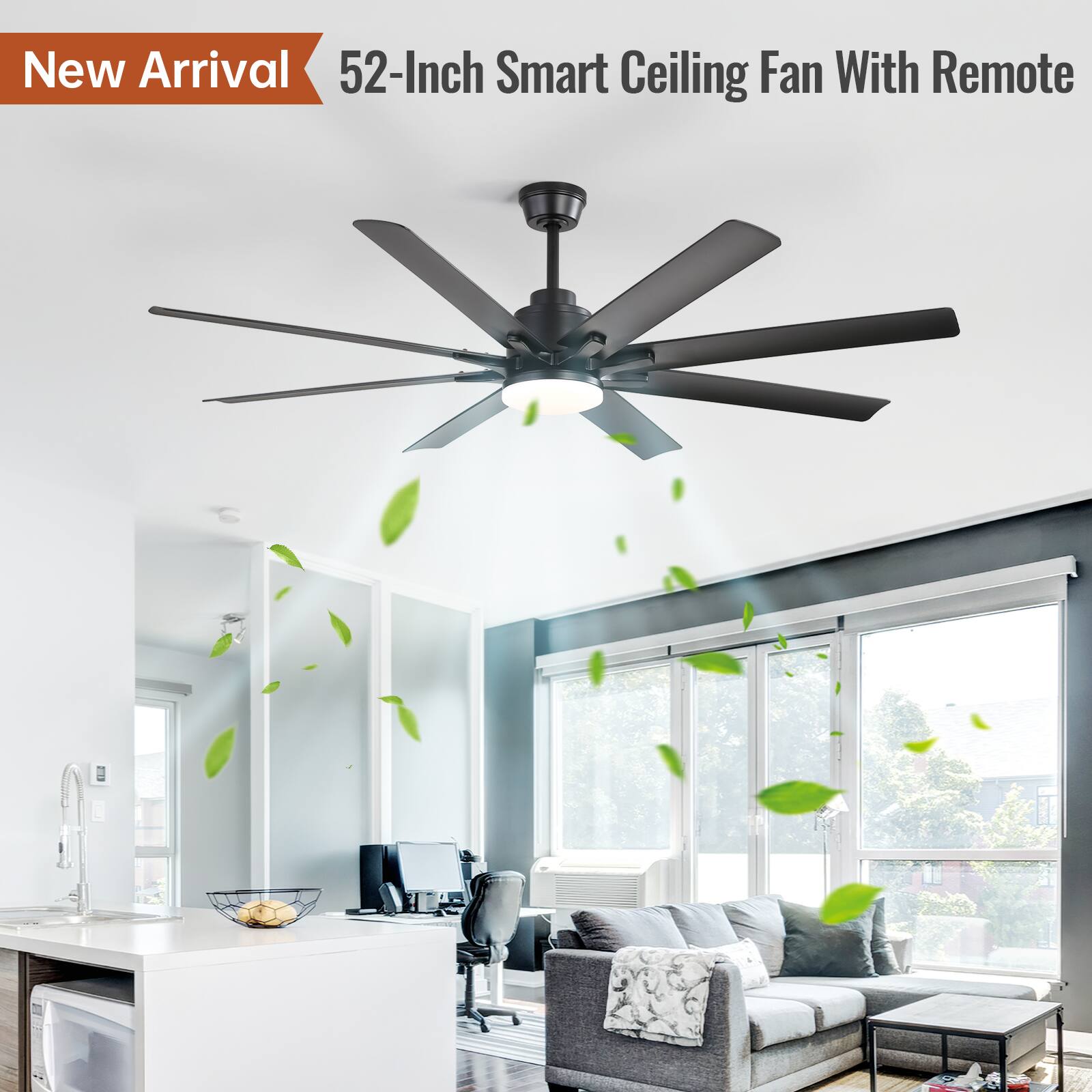 New Arrival  
52-Inch Smart Ceiling Fan With Remote