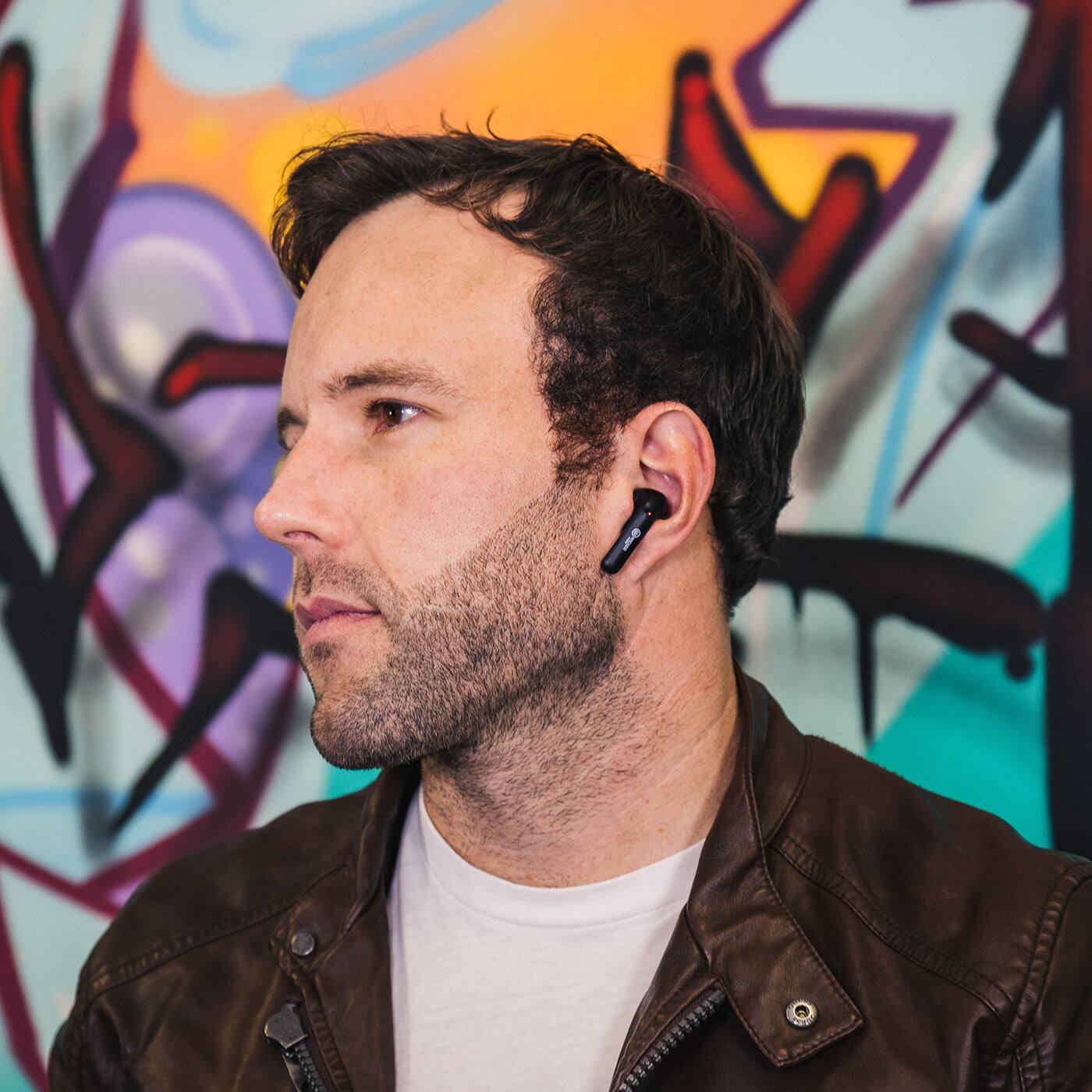 Left. Wicked Audio - Mojo 500 True Wireless Earbuds | Clear Call Mics | Long Battery | App EQ | GPS Find | Transparency | Low Latency.
