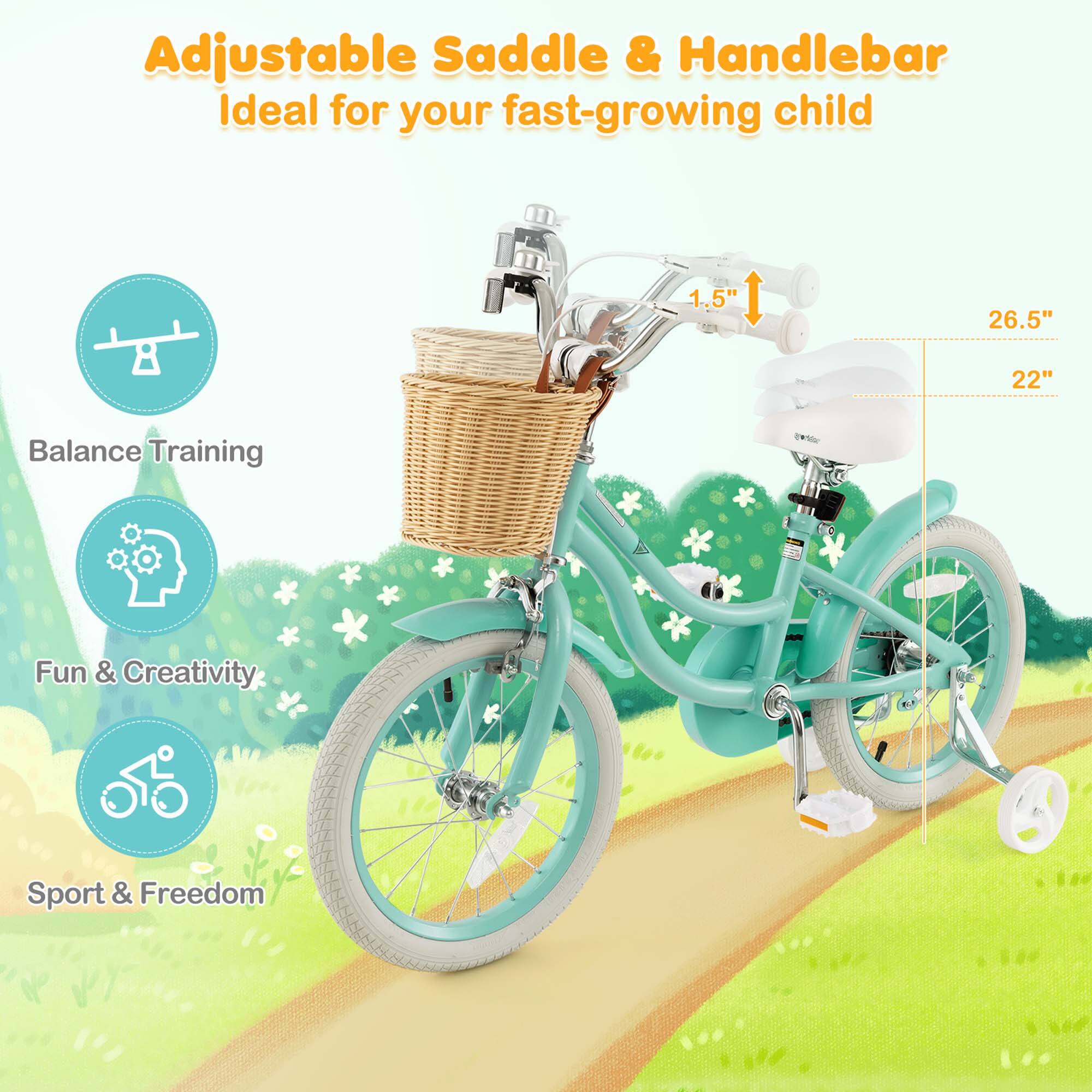 Adjustable Saddle & Handlebar  
Ideal for your fast-growing child  

- Balance Training  
- Fun & Creativity  
- Sport & Freedom  

1.5"  
26.5"  
22"