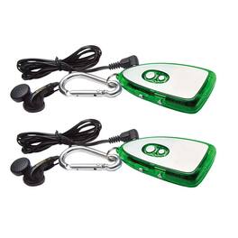 Home Collection - 2 Pack Portable FM Radio with Earbuds & Flashlight - Silver