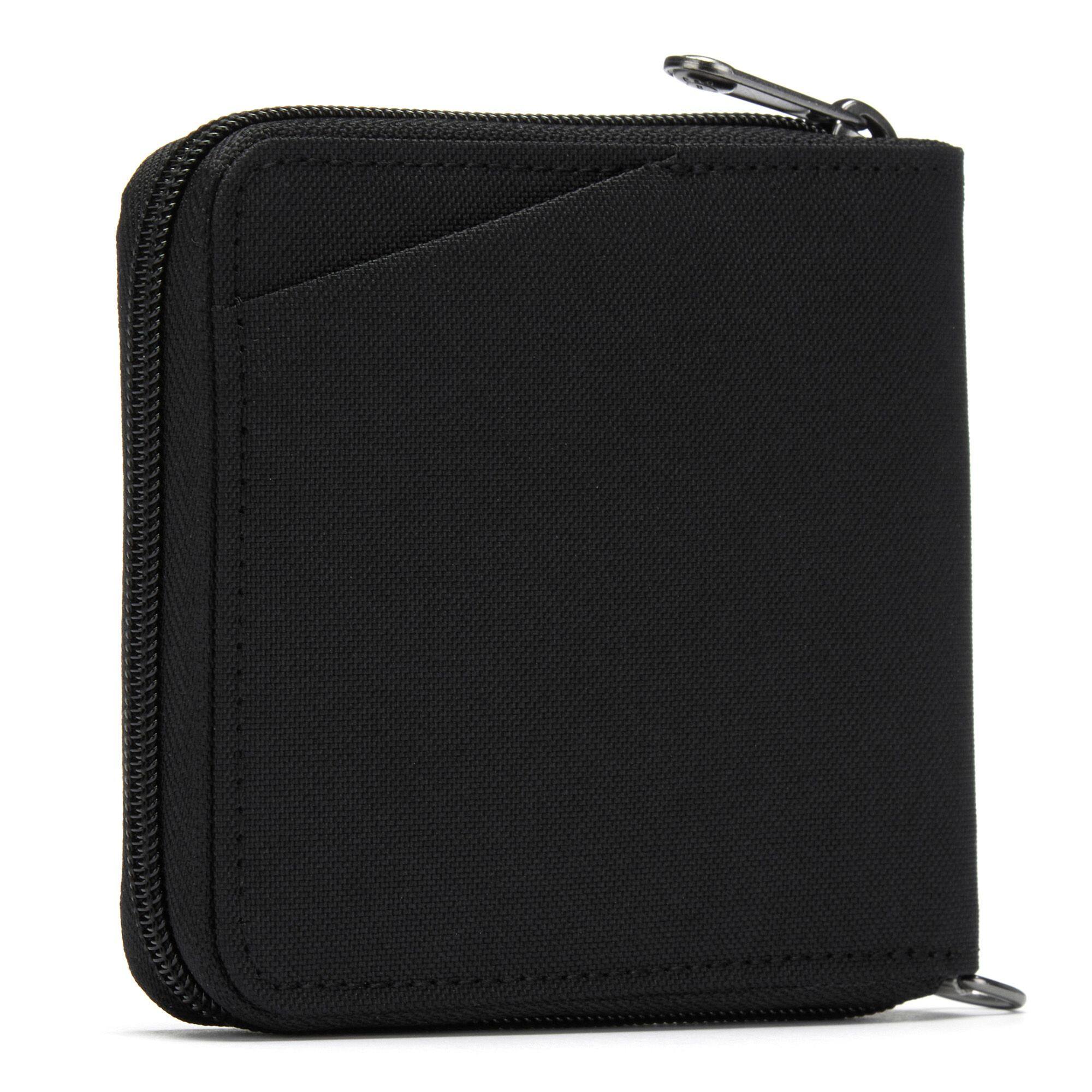 Back. Pacsafe - RFIDsafe Zip Around Wallet - Jet Black.
