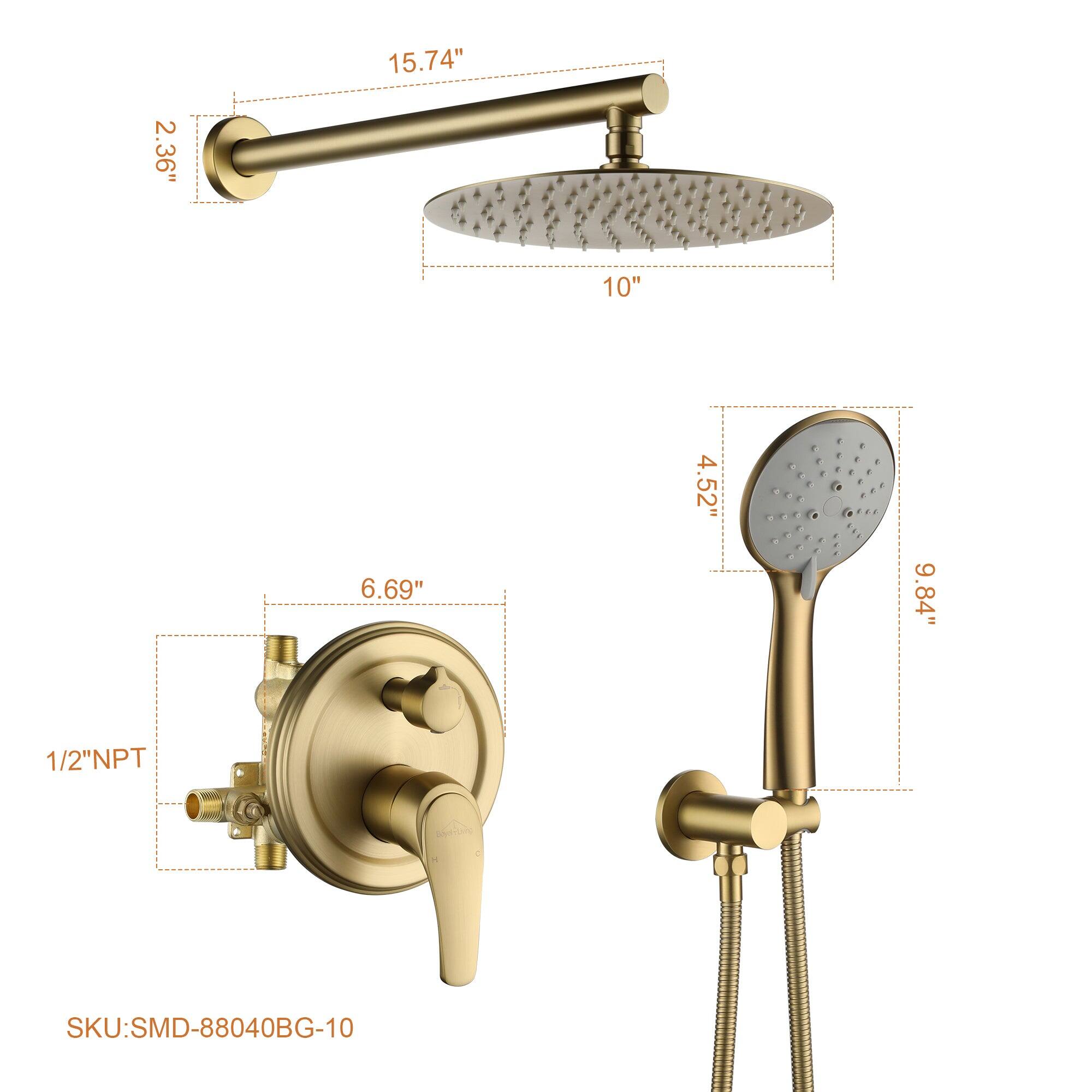 2.36" G 15.74" 10" 6.69" 4.52" 9.84" 1/2"NPT SKU:SMD-88040BG-10