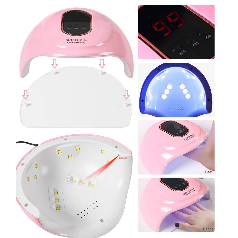 SUN 19 MINI  
LED UV Nail Lamp  

Lema 99 60S 30S 995  

Sensor Feet  
Hands  

99  
60S  
30S  
995