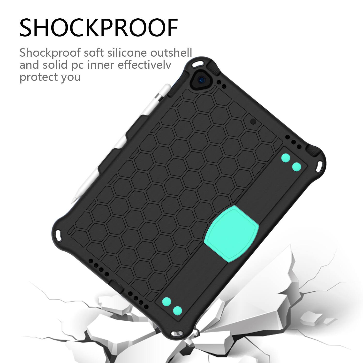 SHOCKPROOF  
Shockproof soft silicone outshell and solid pc inner effectively protect you