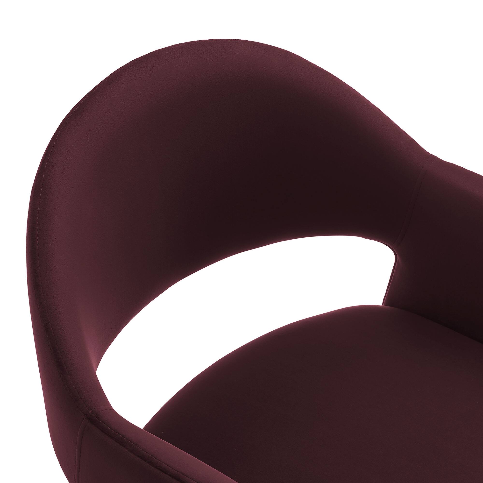 Alt View 5. Modway - Talia 41 Inch Performance Velvet Bar Stool by Modway - Mulberry.