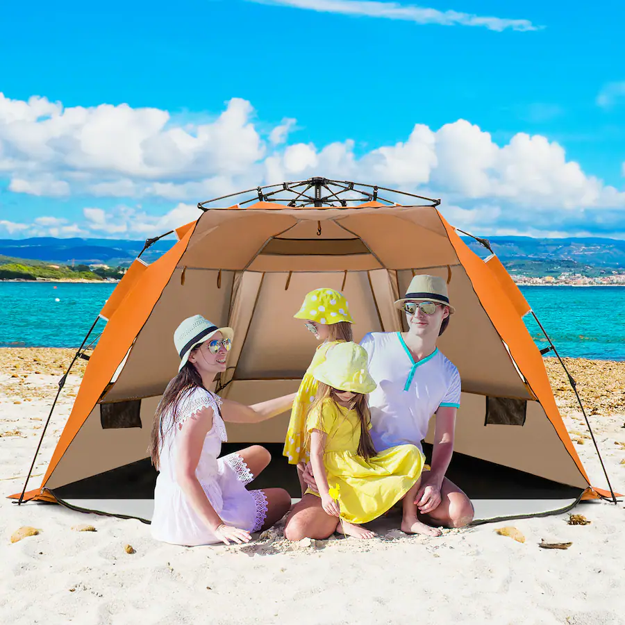 Sun Shelter Pop Up Beach Canopy Tent Costway Pop Up Beach Tent