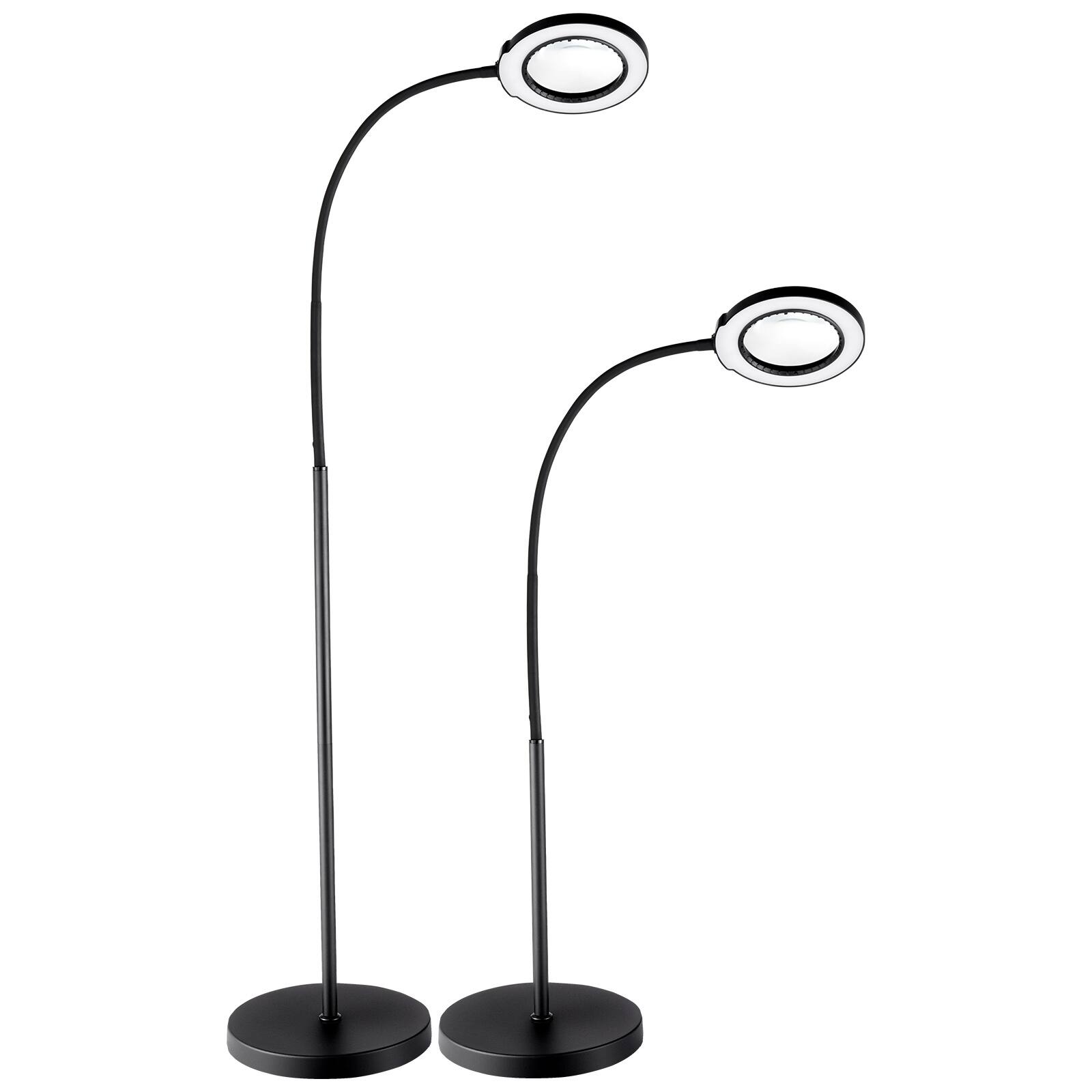 Alt View 5. VEVOR - Magnifying Floor Lamp,5X Standing Magnifying Glass with Light,Height Adjustable Floor Magnifier, 3-in-1LED 5 Color Modes - Black.