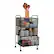 Alt View 11. Mind Reader - Cart with Drawers, Laundry Organizer, Utility Cart, Bathroom, Kitchen, Metal Mesh, 16"L x 11"W x 29"H - Black.