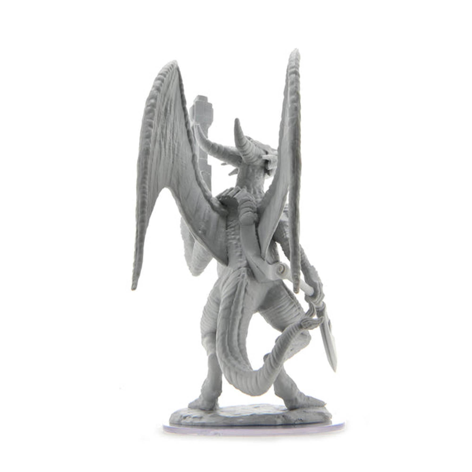 Alt View 10. NECA - Starfinder Deep Cuts Unpainted Miniatures | Dragonkin - Grey.