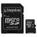 Front. Kingston - 128GB microSDXC UHS-I Memory Card - Black.