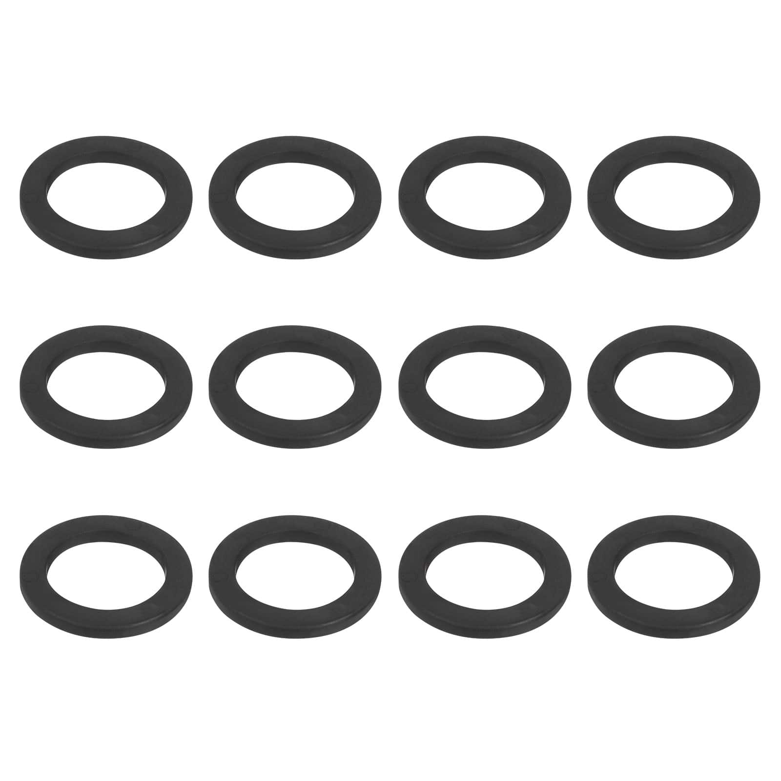 "Unique Bargains - Dumbbell Washer, Rubber Flat Washer Anti Slip Heavy Duty 1"" 12pcs Rubber for 1"" Barbell/Dumbbell Bar - Black" price history on PriceWatchPro