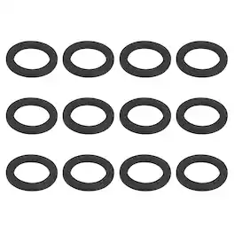 Unique Bargains - Dumbbell Washer, Rubber Flat Washer Anti Slip Heavy Duty 1" 12pcs Rubber for 1" Barbell/Dumbbell Bar - Black
