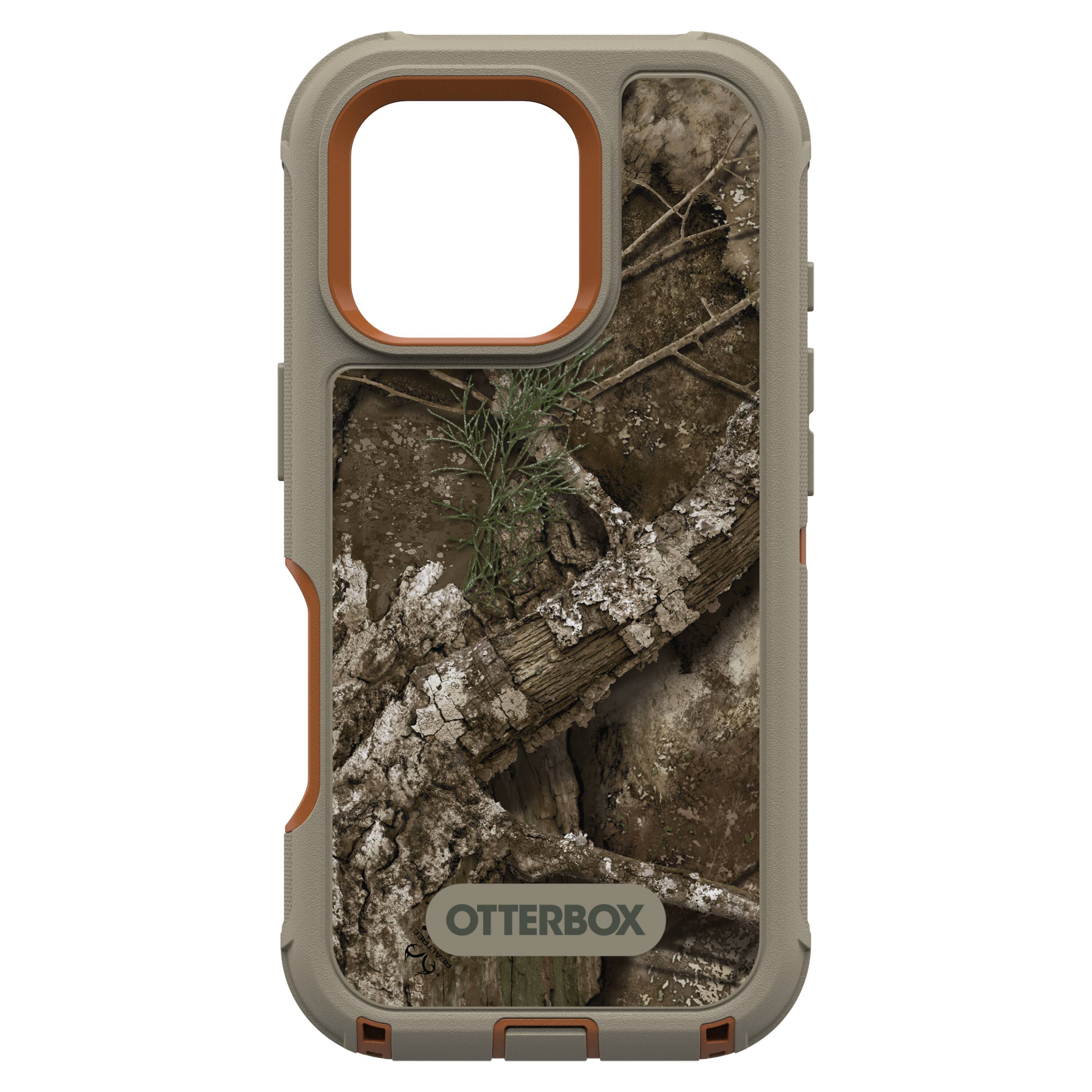 Angle. OtterBox - Defender Series Pro Hard Shell for MagSafe for Apple iPhone 16 Pro - Realtree Apx.