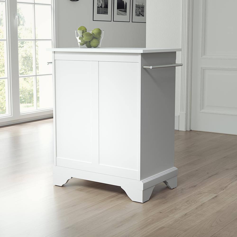 Alt View 4. Crosley Furniture - Lafayette Stone Top Portable Kitchen Island/Cart - White.