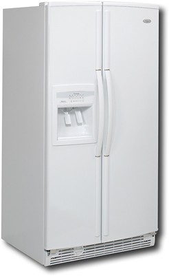 Best Buy: Whirlpool Gold Conquest™ 25.6 Cu. Ft. Side-by-Side Refrigerator  White on white GS6SHAXLQ