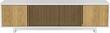 BDI - Vertica Media Cabinet for Most Flat-Panel TVs up to 82" - Satin White - Larger Front