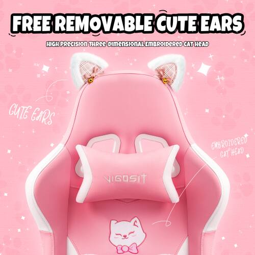 FREE REMOVABLE CUTE EARS  
HIGH PRECISION THREE-DIMENSIONAL EMBROIDERED CAT HEAD  
EMBROIDERED CAT HEAD