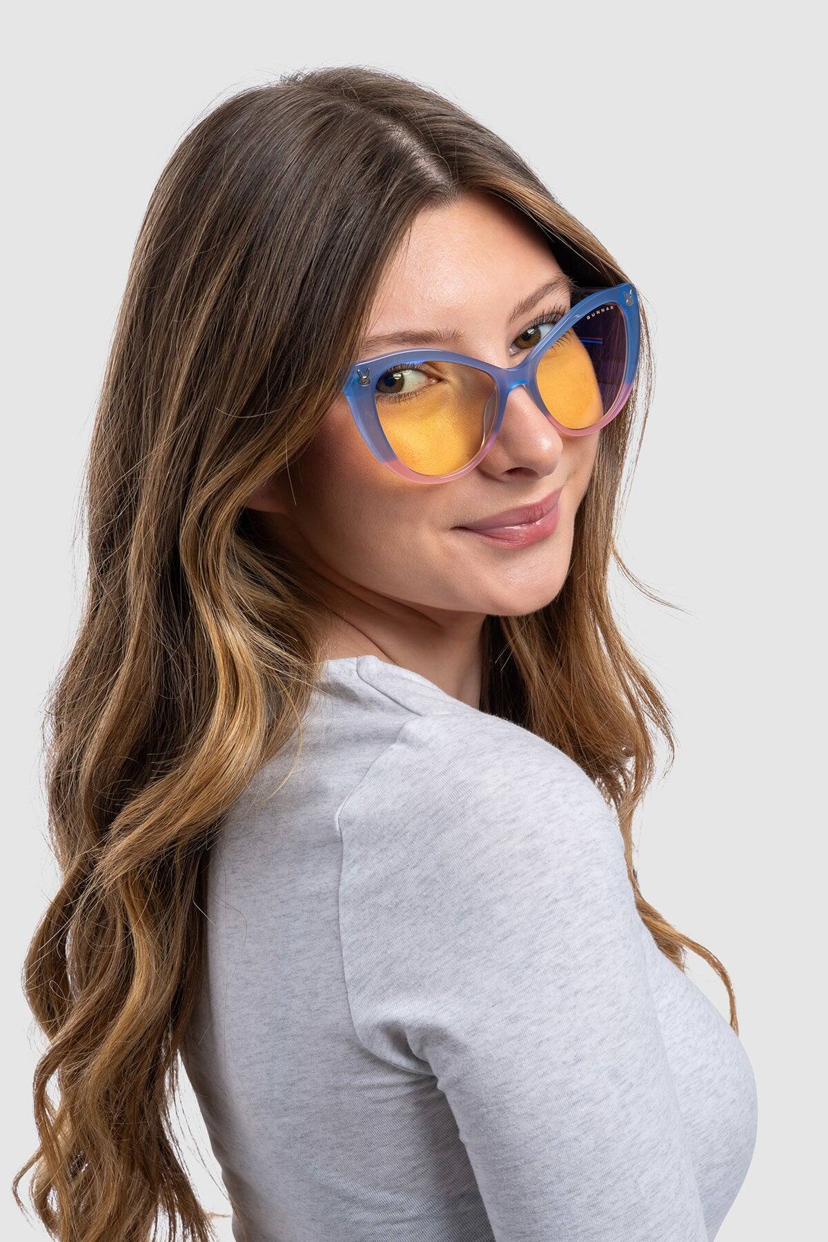 Alt View 2. GUNNAR - GUNNAR Gaming Glasses  - Overwatch 2 D.Va Tokki Edition, Spark Crystal, Clear Lens - Blue Light Block, Relieve Dry Eye - Spark Crystal.