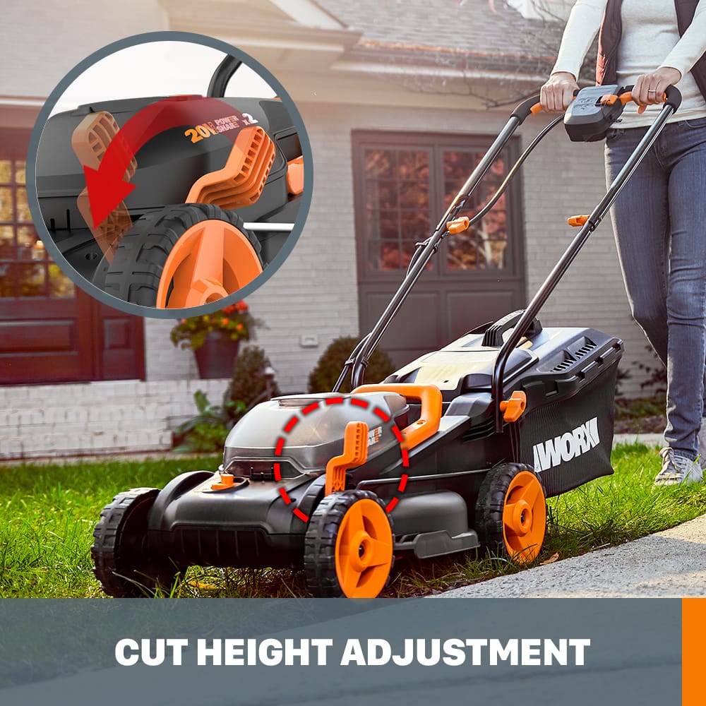 WORX – WG779 40V 14″ Lawn Mower with Grass Collection Bag and Mulcher (2 x 4.0 Ah Batteries and 1 x Charger) – Black Sansujyuku sansujyuku.com