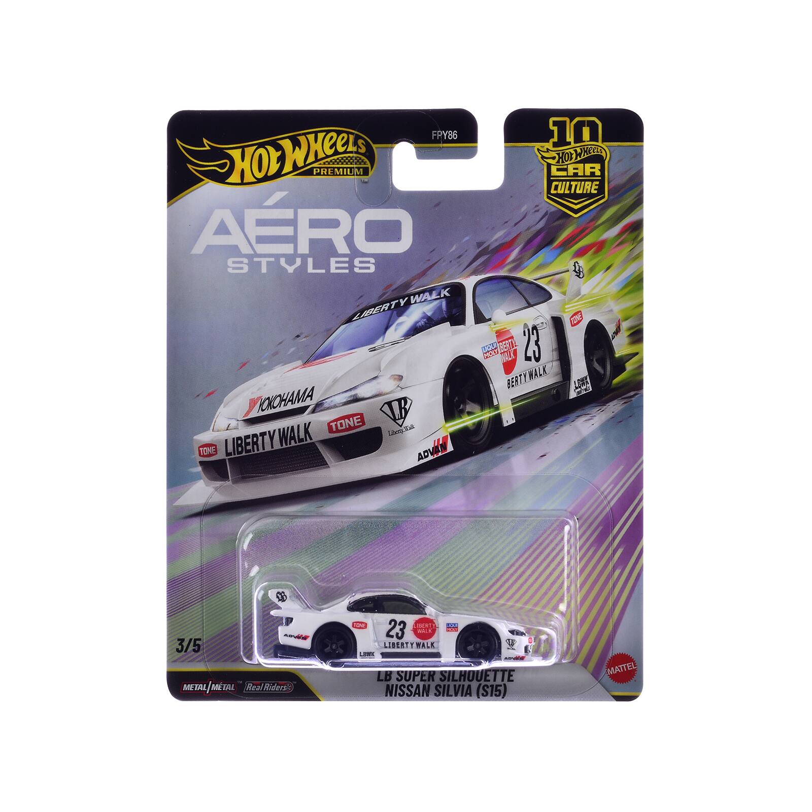 FRY86 10 Hot Wheels Premium Car Culture Aero Styles 4 Weak Liberty Walk Tone 23 Bert Walk Lone Ohama B Tone ne Liberty Walk Tone Adviw 1 - 3/5 Metal/Metal Metal Metal Real Riders: 2% se Mertt 23 adia - Liberty Walk Super Silhouette Nissan Silvia (S15) Mattel