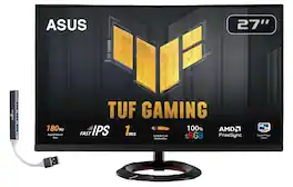 ASUS - TUF Gaming 27" FHD IPS Monitor, Anti-Glare, Flicker Free, AMD FreeSync, HDMI & DKZ Hub (VG279Q3R) - Black