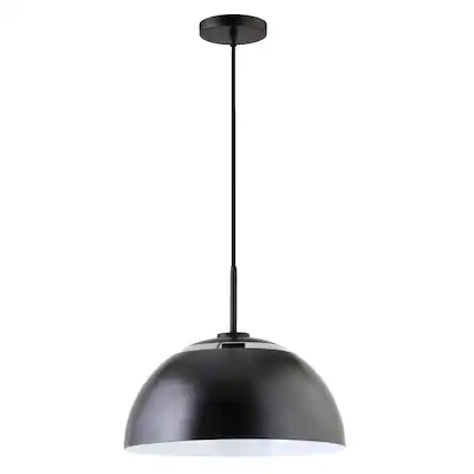 Front. Hudson&Canal - Jordyn Pendant Light - Matte Black.