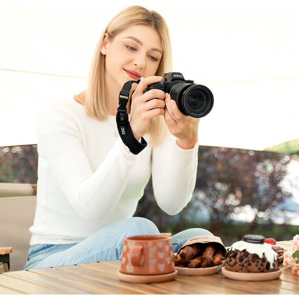 Alt View 1. Schertz - ChatGPT said:  Soft Camera Hand Wrist Strap for DSLR & Mirrorless Cameras.