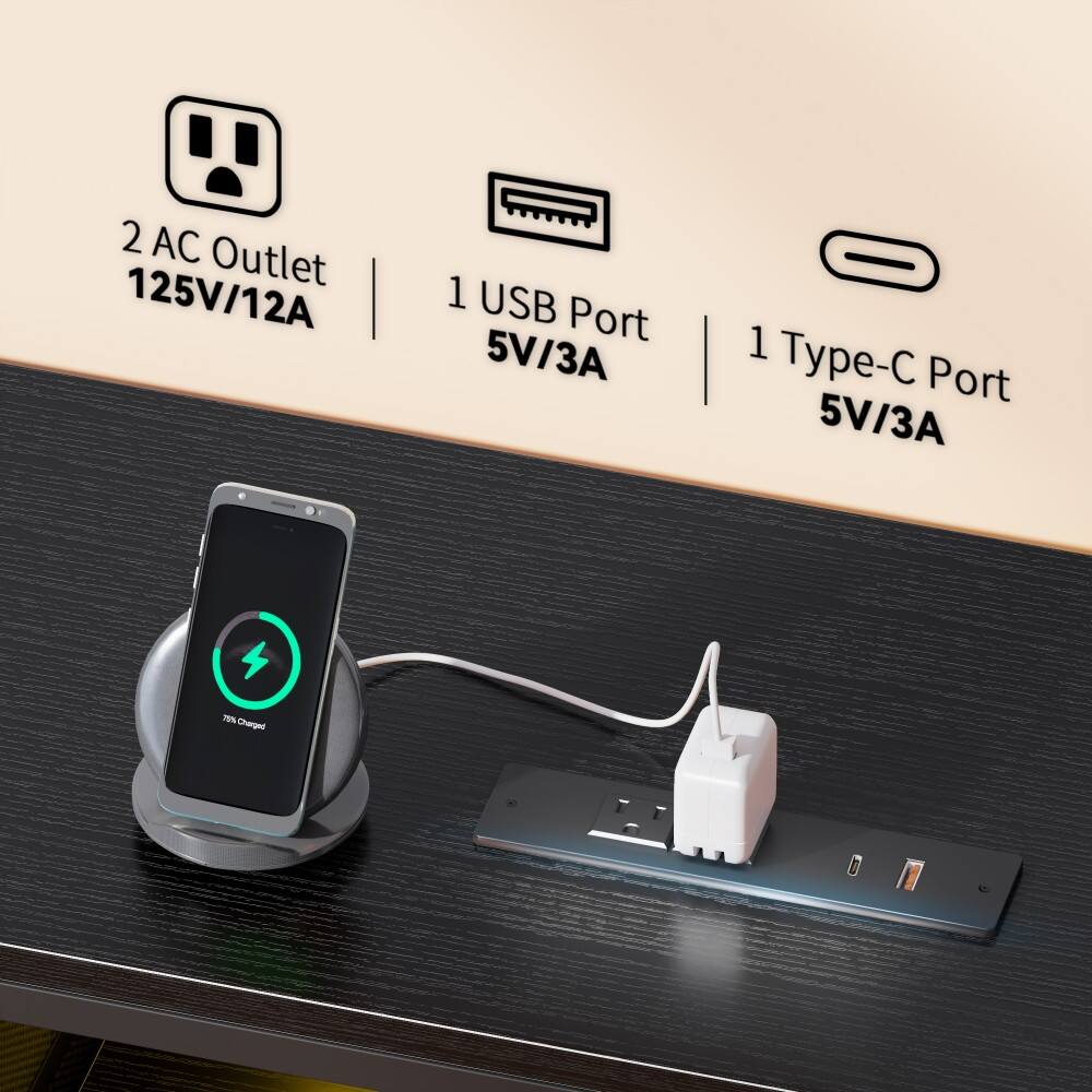 2 AC Outlet 125V/12A  
1 USB Port 5V/3A  
1 Type-C Port 5V/3A  
75% Charged