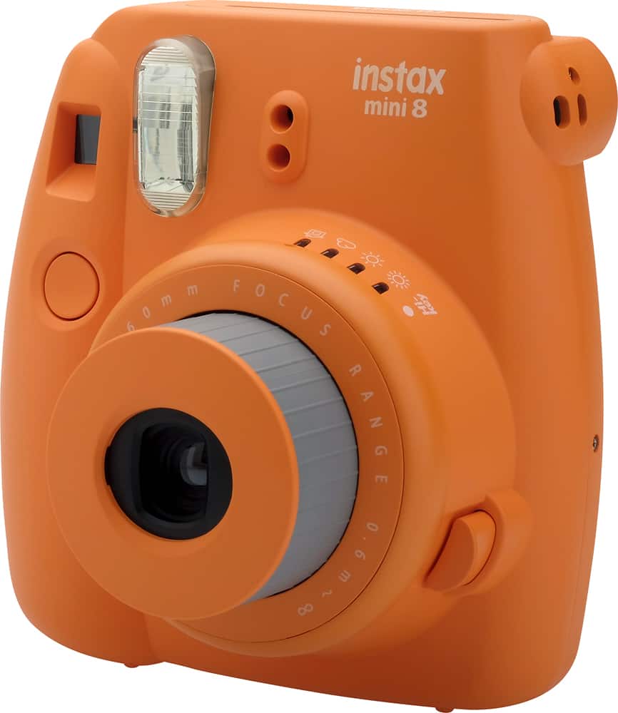 Left. Fujifilm - instax mini 8 Instant Film Camera - Vivid Orange.