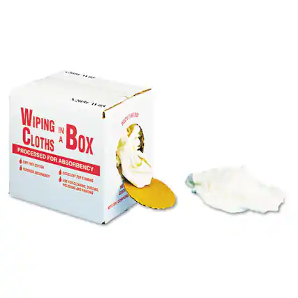 2242
WIPING CLOTHS IN A BOX
PROCESSED FOR ABSORBENCY
SUPERIOR ABSORBENCY
EXCELLENT FOR USE FOR STAINING, POLISHING, CLEANING, AND PAINTING DUSTING