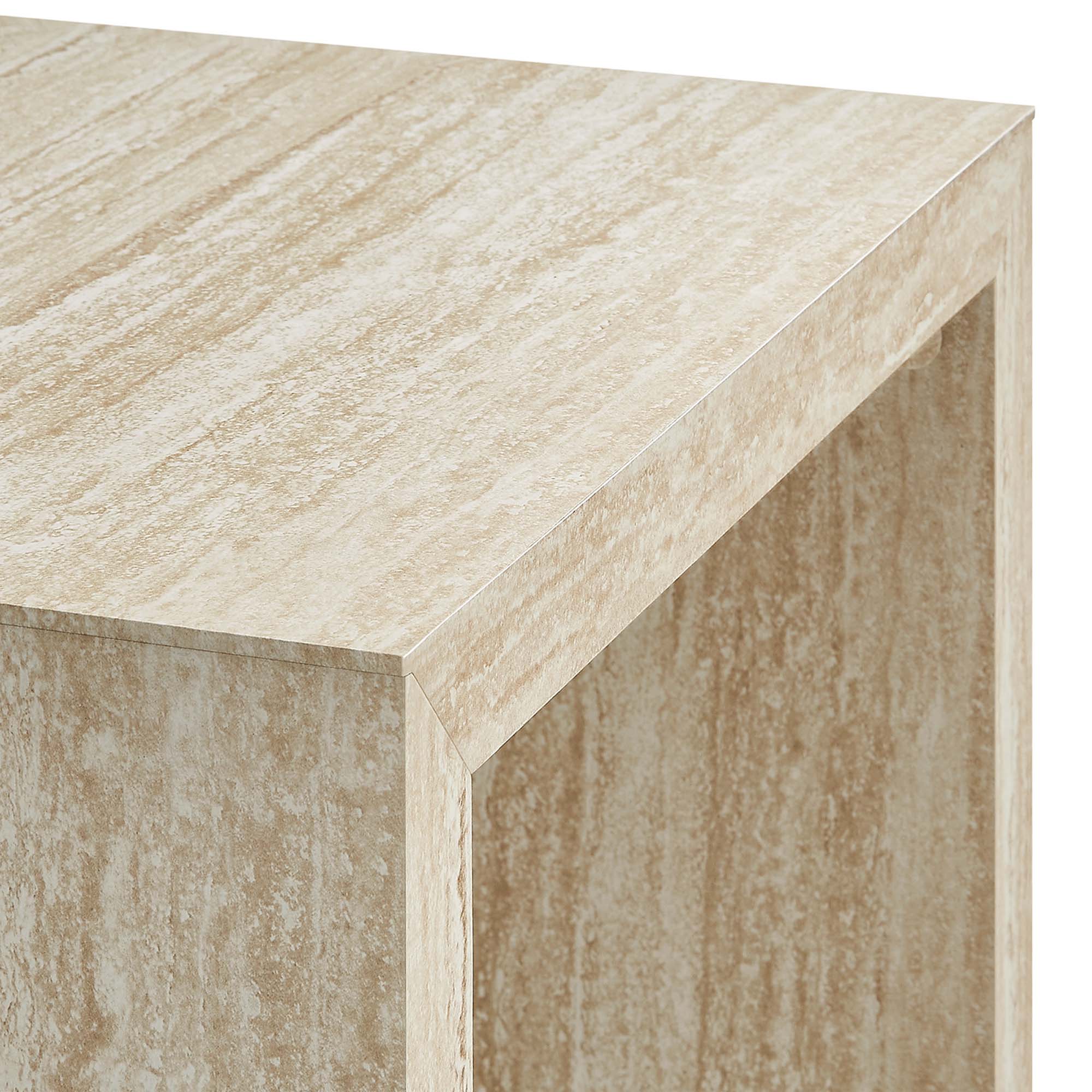 Alt View 7. Modway - Mirella Faux Travertine Side Table by Modway - Travertine.