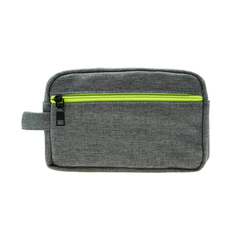 Front. Youzey Retail - The Hudson - Textured Dopp Kit with Colored Zipper.