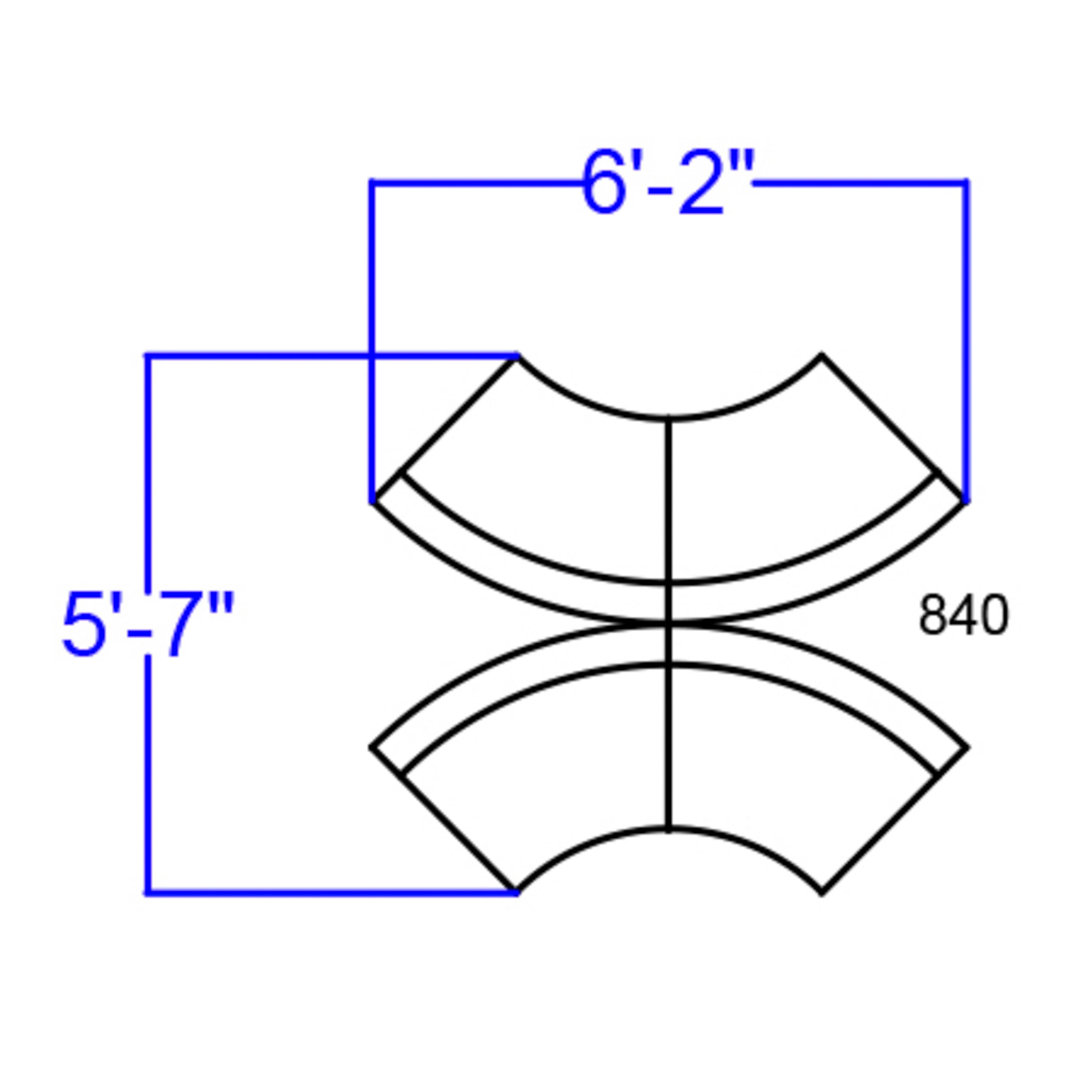 6'-2"  
5'-7"  
840