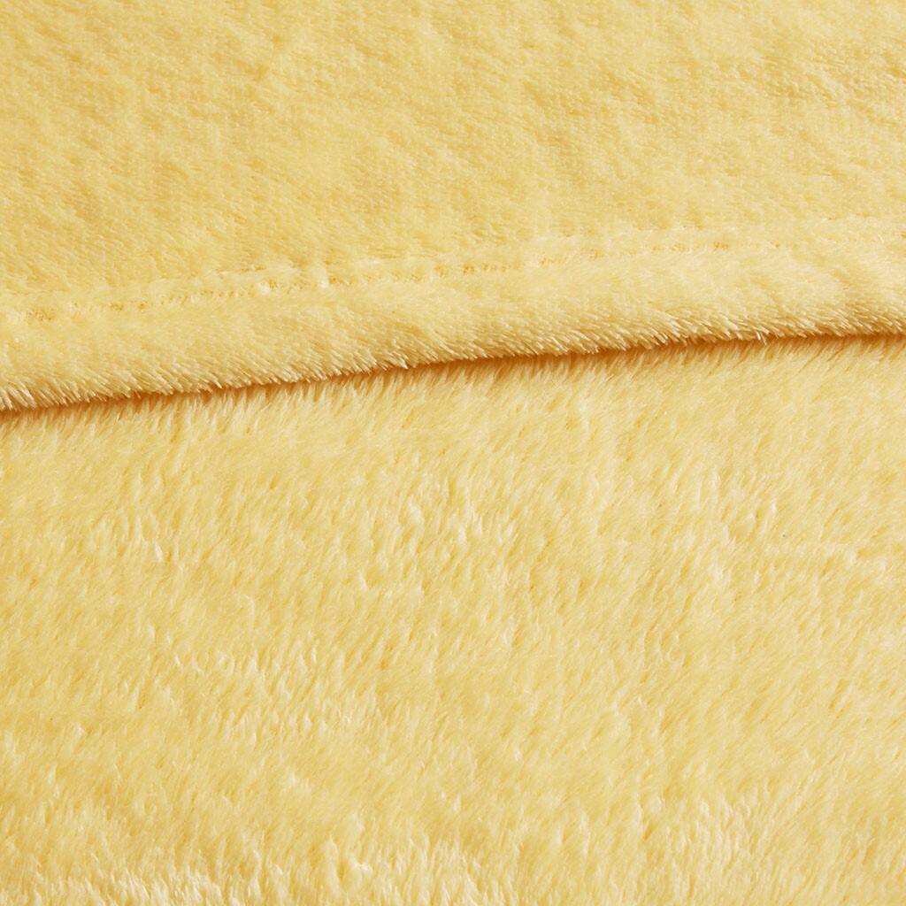 Alt View 5. Gracie Mills - Gracie Mills Wilmer Ultra Soft Oversized Microlight Plush Blanket - Yellow.