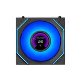 Lian Li - UNI FAN SL Infinity LCD Flex 120mm Reverse Blade ARGB Fan, Single Pack, Controller Not Included (12RSLIND1F1B) - Black