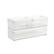 Front. Martha Stewart - Grady Premium Clear Plastic Storage Boxes - Clear/White Plastic Top.